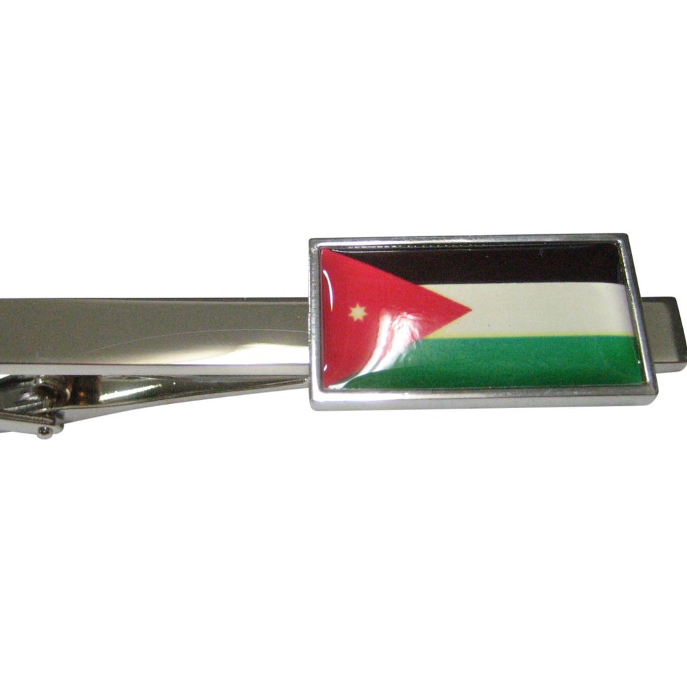 Thin Bordered Jordan Flag Tie Clip - image 1